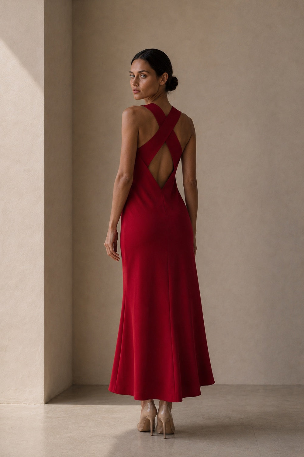 formal fringe dresses for women Scala 61315 Long Beaded Formal Fringe Prom Dress main image 0